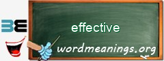 WordMeaning blackboard for effective